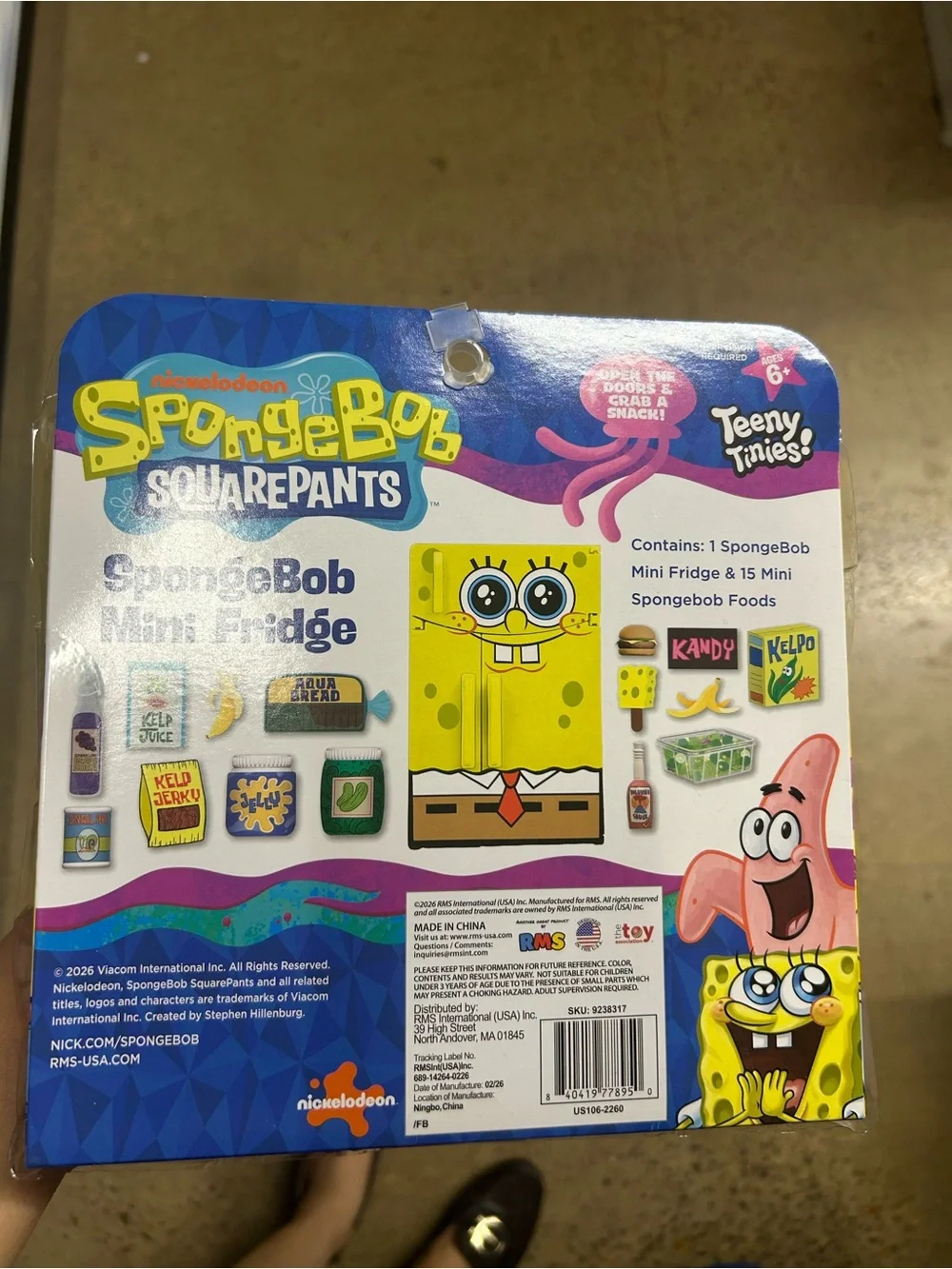 SpongeBob SquarePants Yellow Mini Fridge Toy set